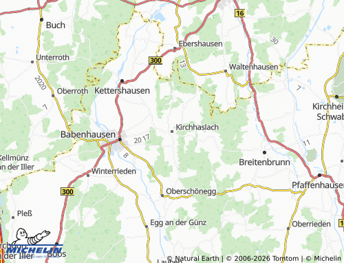 Mappa MICHELIN Kirchhaslach - ViaMichelin