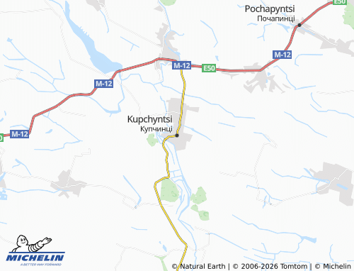 Mapa MICHELIN Kupchyntsi - ViaMichelin