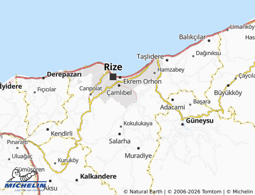 Mapa MICHELIN Dereüstü - ViaMichelin