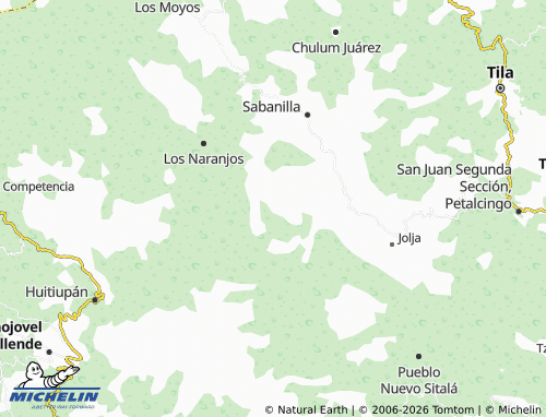 Mappa MICHELIN Ejido Asunción Huitiupan - ViaMichelin