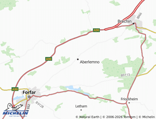 Carte MICHELIN Aberlemno - ViaMichelin