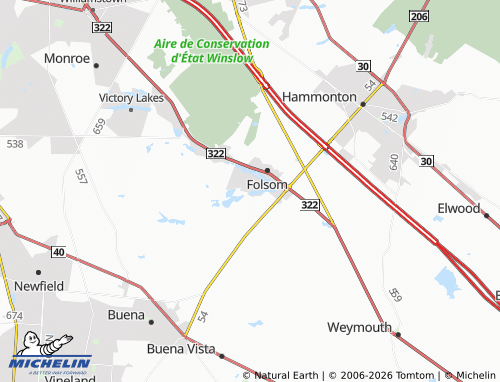 Mappa MICHELIN Collings Lakes - ViaMichelin
