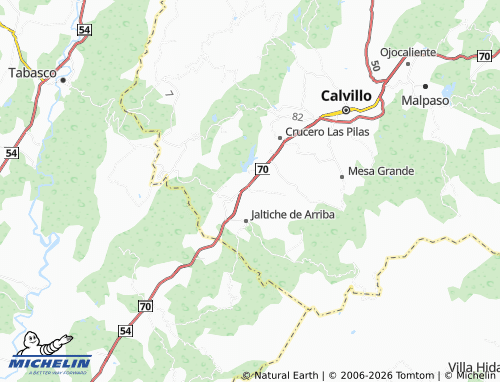 MICHELIN Ojo de Agua map - ViaMichelin