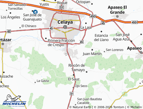 Mappa MICHELIN La Cruz, Los Mancera - ViaMichelin