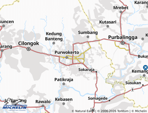 MICHELIN Purwokerto Lor map - ViaMichelin