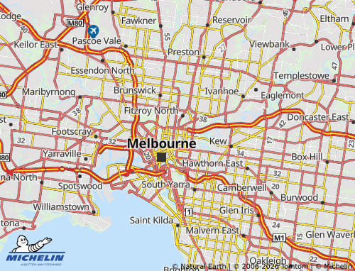 MICHELIN Fitzroy map - ViaMichelin