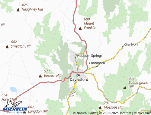 MICHELIN Hepburn Springs map - ViaMichelin
