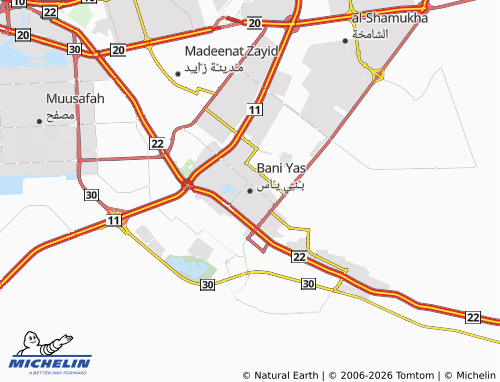 MICHELIN Bani Yas map - ViaMichelin