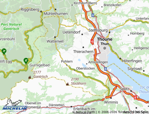 MICHELIN Uebeschi map - ViaMichelin