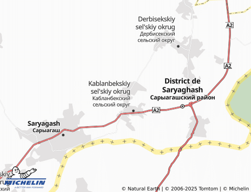 MICHELIN Kyzylzhar map - ViaMichelin