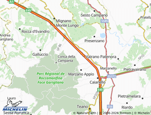 MICHELIN Piccilli map - ViaMichelin