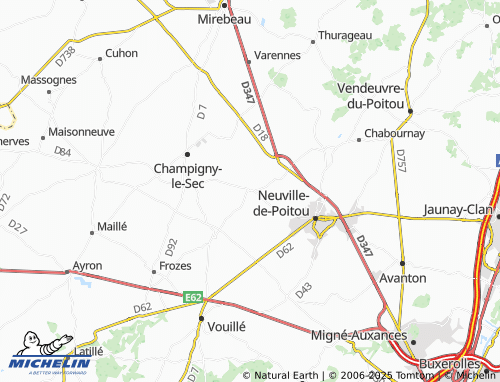 MICHELIN Charrais map - ViaMichelin