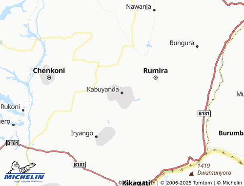 MICHELIN Kabuyanda map - ViaMichelin
