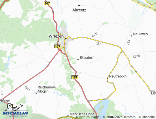 Mappa MICHELIN Bliesdorf - ViaMichelin