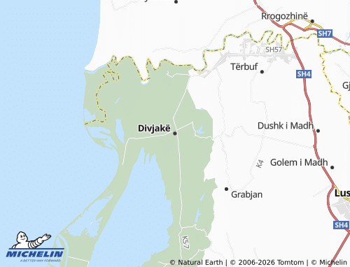 Carte MICHELIN Divjakë - ViaMichelin