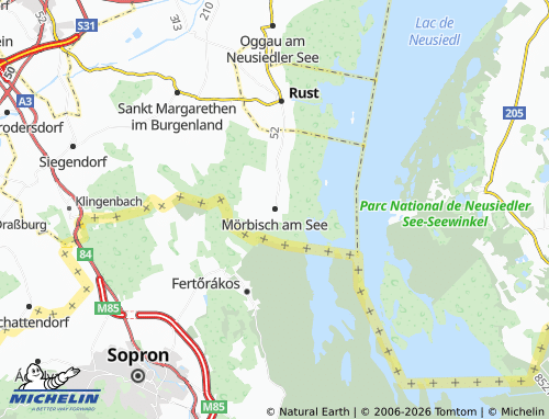 MICHELIN Morbisch am See map - ViaMichelin