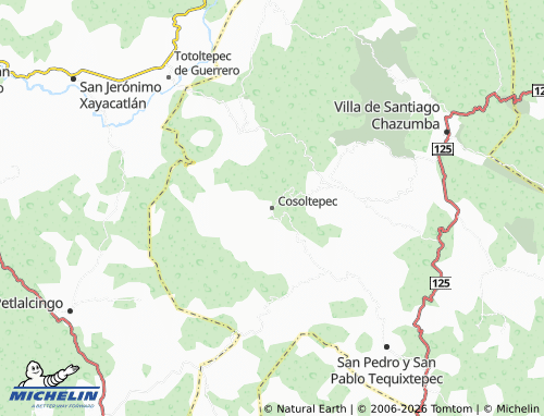 MICHELIN-Landkarte Cosoltepec - ViaMichelin