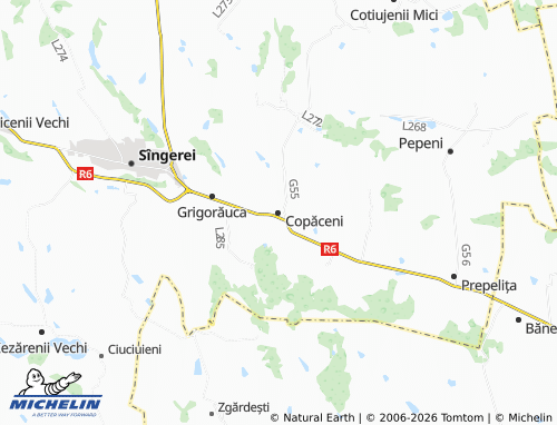 MICHELIN Copăceni map - ViaMichelin