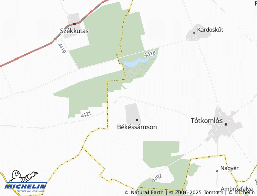 MICHELIN Belső újtelep map - ViaMichelin