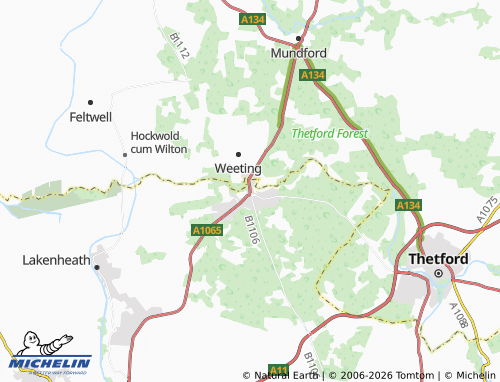 Carte MICHELIN Brandon - ViaMichelin