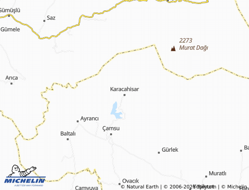 MICHELIN Karacahisar map - ViaMichelin