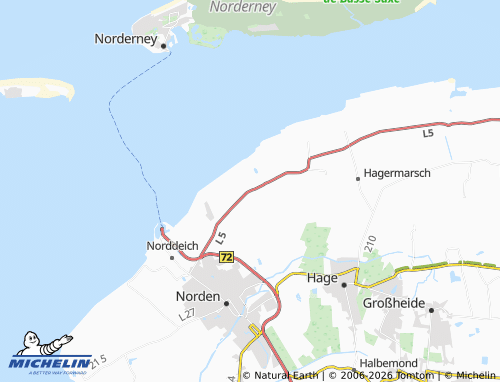 MICHELIN Honnewarf map - ViaMichelin