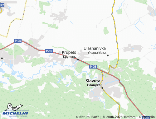 MICHELIN Krupets map - ViaMichelin