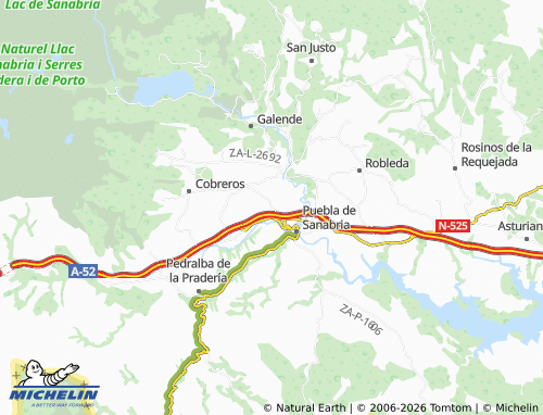 MICHELIN Castro de Sanabria map - ViaMichelin