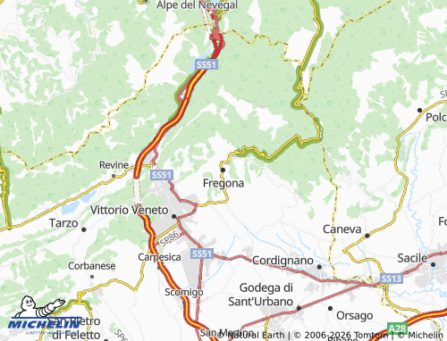 Mapa MICHELIN Fregona - ViaMichelin