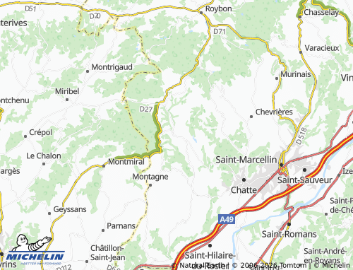 MICHELIN-Landkarte Saint-Antoine-l'Abbaye - ViaMichelin
