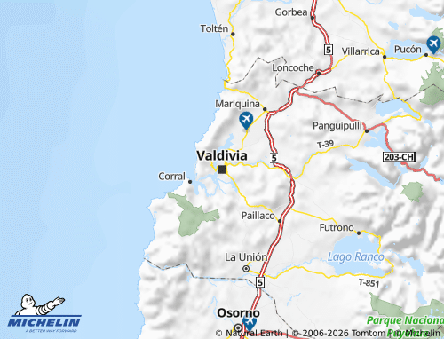 MICHELIN Los Ríos map - ViaMichelin