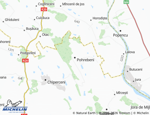 MICHELIN Pohrebeni map - ViaMichelin