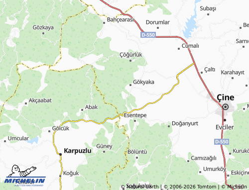 MICHELIN Saraçlar map - ViaMichelin