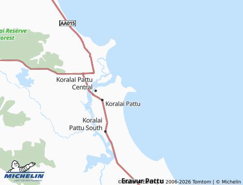 Kaart MICHELIN Kalkudah - ViaMichelin