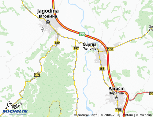 Mapa MICHELIN Ostrikovac - ViaMichelin