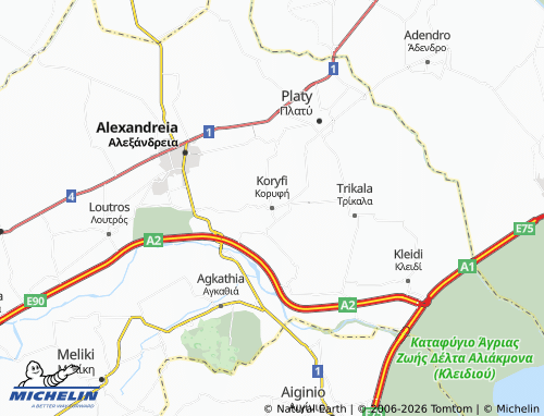 Carte MICHELIN Koryfi - ViaMichelin