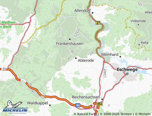 Mapa MICHELIN Abterode - ViaMichelin