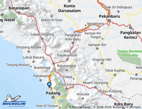 Kaart MICHELIN Lima Puluh Kota - ViaMichelin