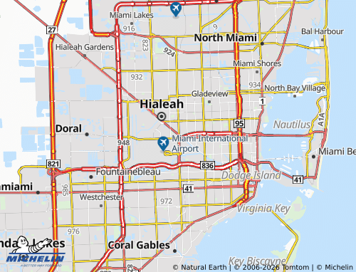 Mappa MICHELIN Miami Springs - ViaMichelin