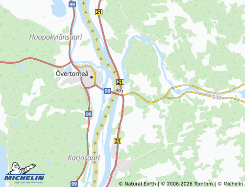 Kaart MICHELIN Aavasaksa - ViaMichelin