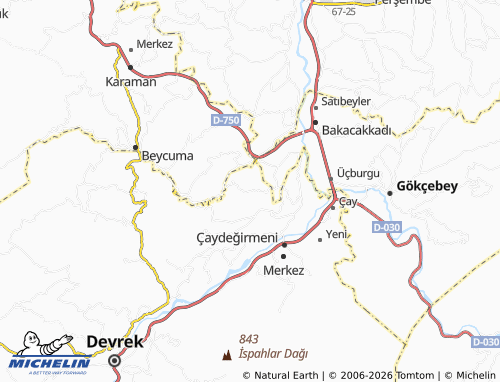 MICHELIN Çorak map - ViaMichelin