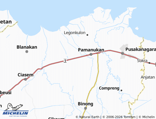 MICHELIN-Landkarte Sukasari - ViaMichelin