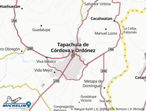 Mapa MICHELIN Tapachula de Córdova y Ordóñez - ViaMichelin