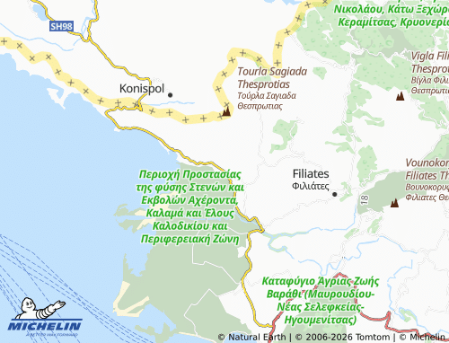 MICHELIN Asprokklisi map - ViaMichelin
