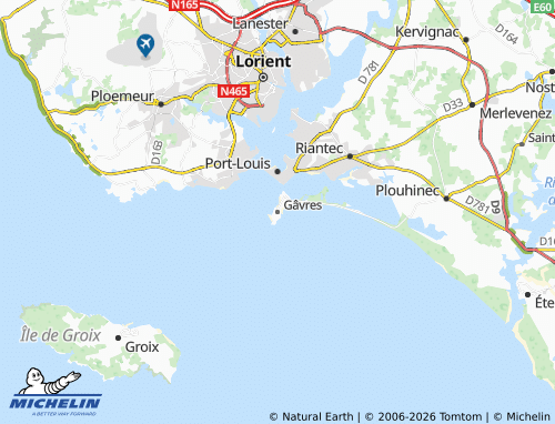 Mappa MICHELIN Gâvres - ViaMichelin