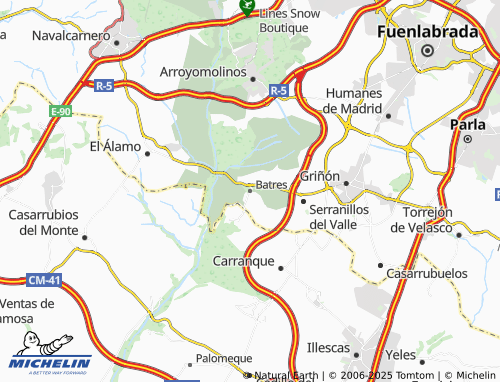 MICHELIN Batres map - ViaMichelin