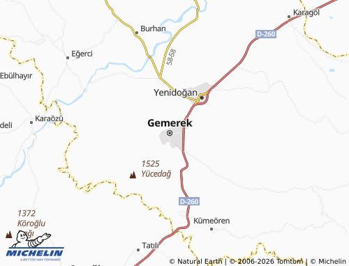 Kaart MICHELIN Fevziçakmak - ViaMichelin