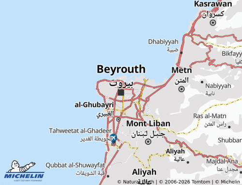 Mapa MICHELIN Beirut - ViaMichelin