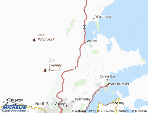 Mappa MICHELIN Upper Waitati - ViaMichelin