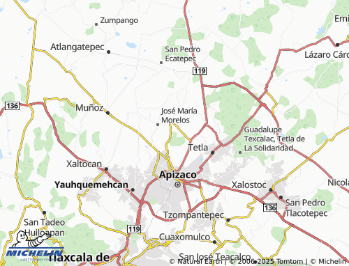MICHELIN Primera San Francisco Atexcatzingo map - ViaMichelin